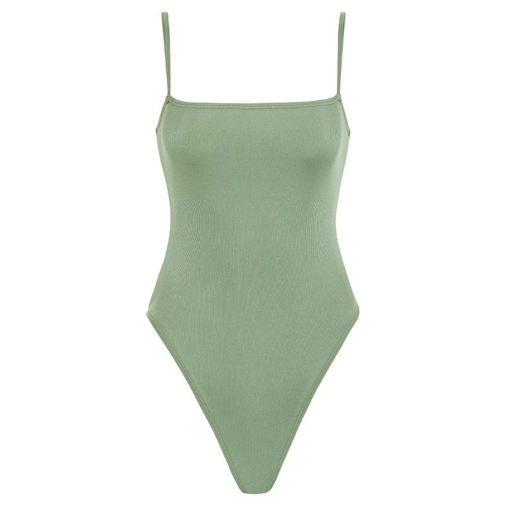 MONTCE Sage green rib Jacelyn One-Piece Victoria Secret Catalog - Picture 6 of 7